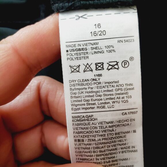 Gap Black Velvet V-Neck JUMPSUIT Size 16 - Picture 8 of 9